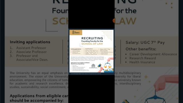 Law Teaching Job For Llb Llm Ph.d