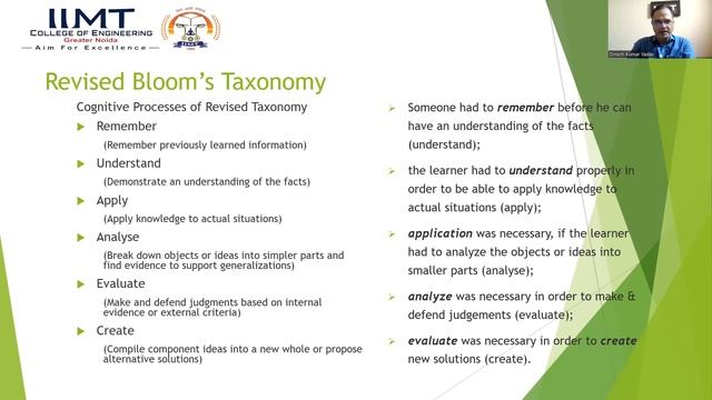 Role of Revised Blooms Taxonomy in Course Outcomes | B.Tech (ECE) | IIMT College of Engineering смотреть онлайн
