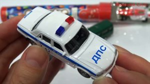 Транспорт в яйцах: милиция, гоночная машинка