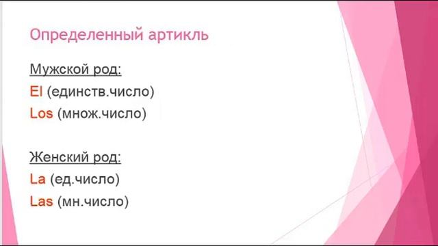 Артикли в испанском языке. Уроки испанского языка для начинающих. смотреть онлайн