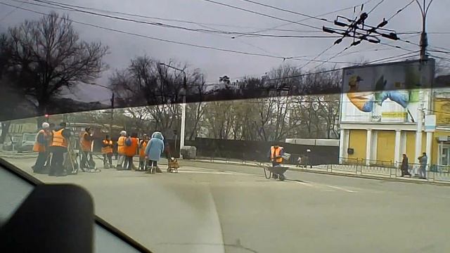 Тирасполь, уборка центра. смотреть онлайн