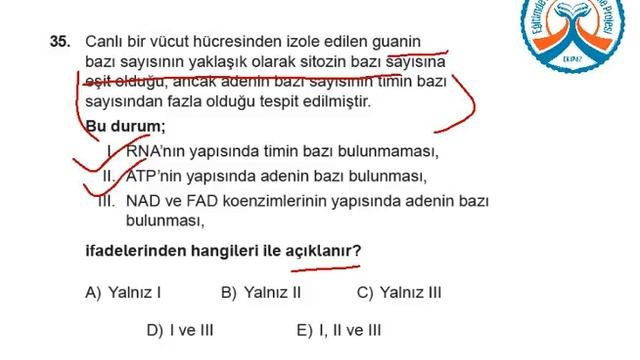 YGS KDS 3 Fen Bilimleri A Kitapçığı Soru 35 смотреть онлайн