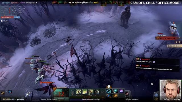 Dota 2. Краб послерейдовый (день 10, Death Prophet/Lina) смотреть онлайн