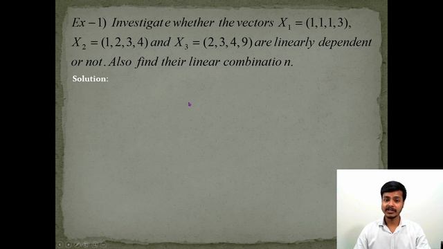 Linear Dependence & Independence of vectors смотреть онлайн