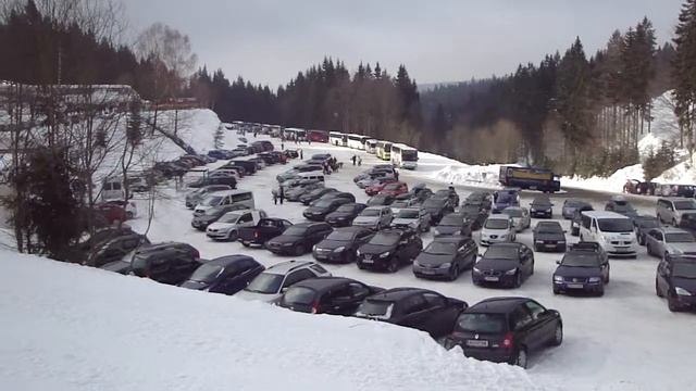 Main parking in Hochficht skiing areal смотреть онлайн