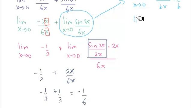 🔴[LIMIT]🔴limit x mendekati 0 dari -3 x + Sin 2 X per 6 x смотреть онлайн
