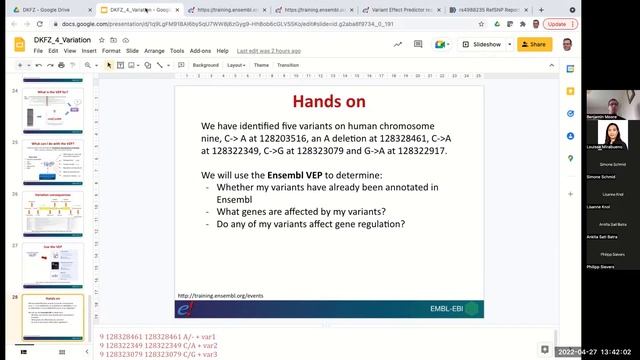 Ensembl Browser Workshop - Day 2 (DKFZ, 27th April 2022) смотреть онлайн