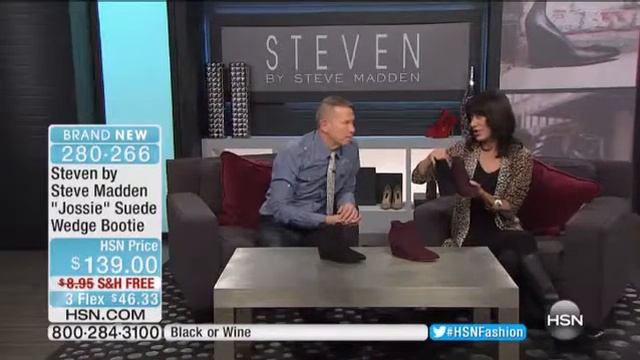 Steven by Steve Madden "Jossie" Suede Wedge Bootie смотреть онлайн