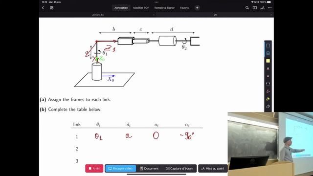 Denavit–Hartenberg parameters of a 3-link manipulator with prismatic joint - Example смотреть онлайн