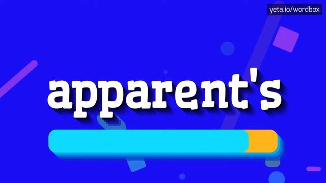 APPARENT'S - HOW TO PRONOUNCE IT? #apparent's смотреть онлайн