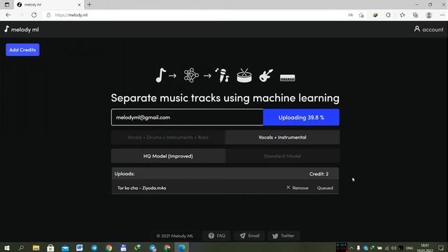 Qo'shiqni Minus Qilish (Online) AI