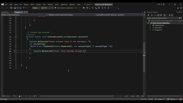 Bank Console Application using .NET Core 8.0 Part 1 смотреть онлайн