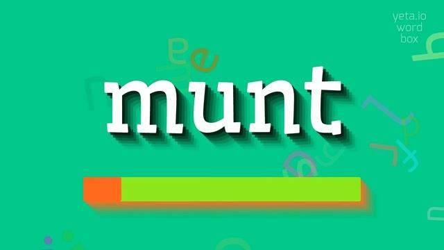 HOW TO PRONOUNCE MUNT? смотреть онлайн