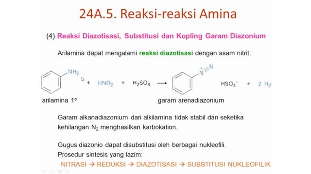 Kuliah Online Kimia Organik 2 S1 Kimia IPB: Amina Bagian 4 - Reaksi-reaksi Amina смотреть онлайн