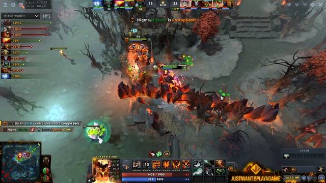 MIRACLE back to SIGNATURE Shadow Fiend — Mid vs NOONE смотреть онлайн