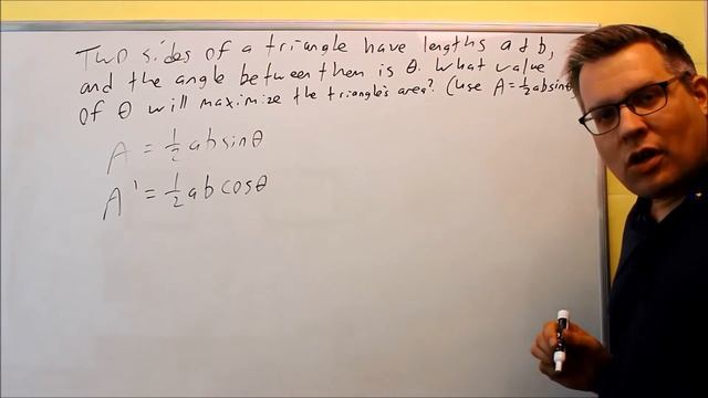 Calculus Optimization Problems: Area of a Side-Angle-Side Triangle смотреть онлайн