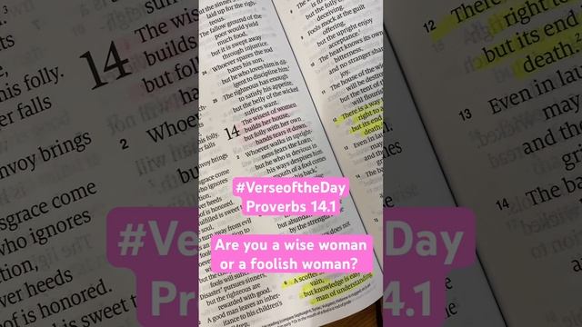 #verseoftheday Proverbs 14.1 #wisdom #foolishness #bibleverseoftheday #wisewoman #christian смотреть онлайн