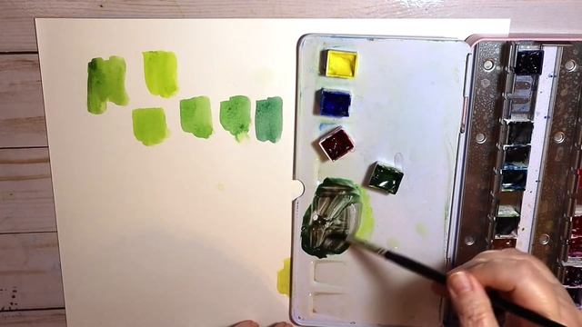 How I mix greens using Daniel Smith Watercolors смотреть онлайн