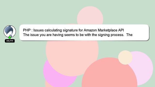 PHP : Issues calculating signature for Amazon Marketplace API смотреть онлайн