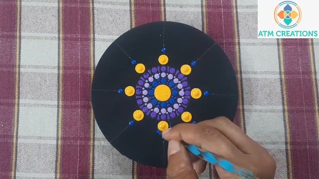 "Purple & Yellow" Dot Mandala - Mini #5 | ATM Creations смотреть онлайн