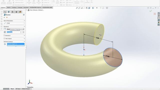 Solidworks Tutorial - Toroid, Section views. смотреть онлайн