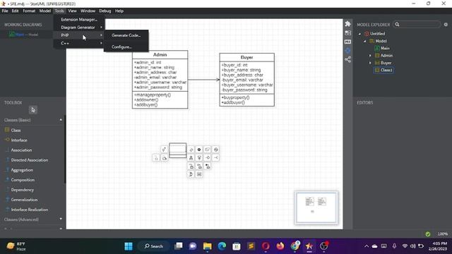 How to generate code from UML diagrams using Star UML смотреть онлайн