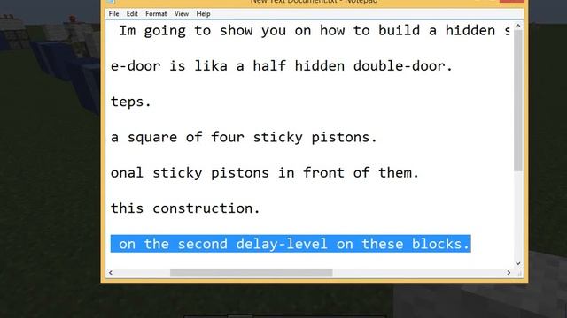 How to build a hidden single-door (easier) in Minecraft смотреть онлайн