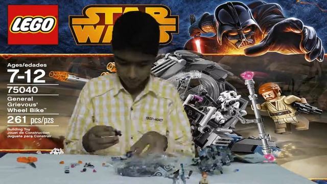 Lego General Grievous Wheel Bike Set 75040 Unboxing and Timelapse Build смотреть онлайн