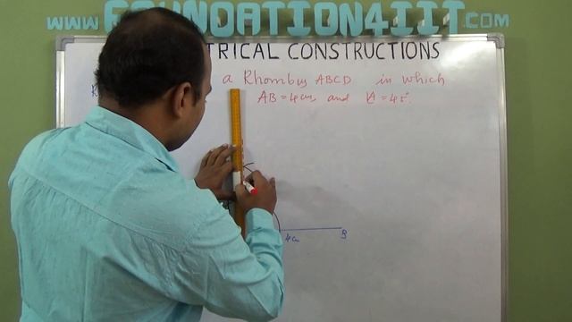 How to Construct a Rhombus When its one side and one angle are given смотреть онлайн