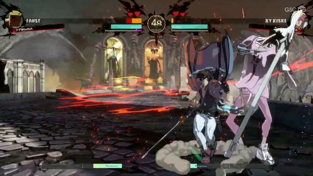 Guilty Gear StriveNageFaust vs ChuraraKy High Level GameplayGGSTPS4pro60FPS