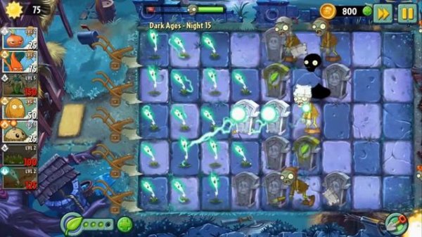 Прохождение Растения против зомби 2, Тёмные века, 15-я ночь