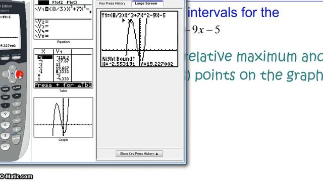 Relative Maximum and Minimum with a calculator смотреть онлайн