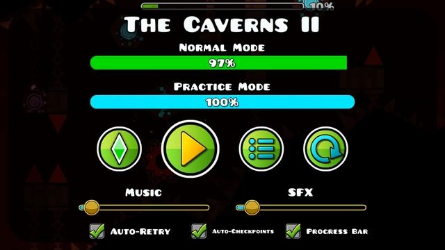 (60hz)geometry dash прохожу свой второй insane демон(the caverns ll(2) (REQ:OFF) (GO=46%) смотреть онлайн
