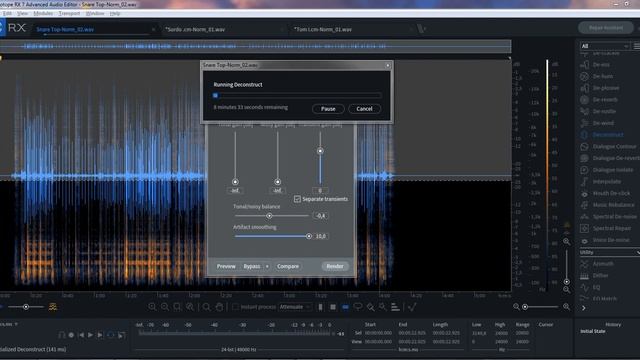 Removendo Vazamentos de Pratos Na Caixa Bateria/RX7 Izotope - Bleed Snare Drum смотреть онлайн