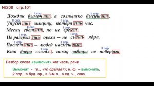 ГДЗ 4 класс, Русский язык, Упражнение. 208  Канакина В.П Горецкий В.Г Учебник, 2 часть