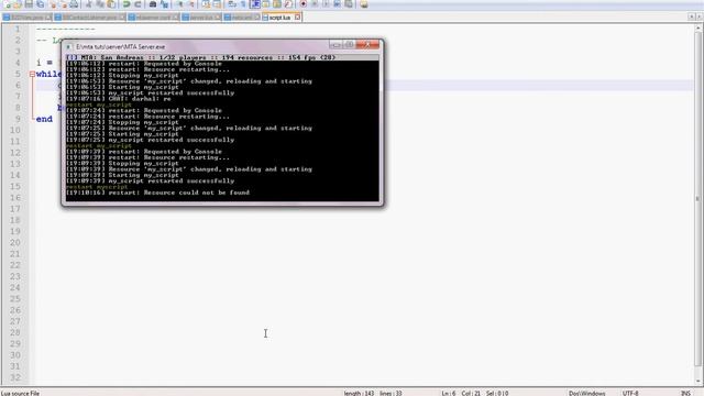 MTA:SA LUA Scripting Tutorial 9 : LUA Loops смотреть онлайн
