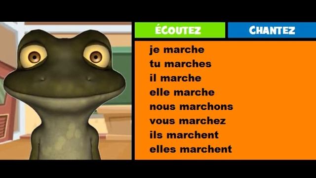 French for children = Musical conjugation = marcher смотреть онлайн