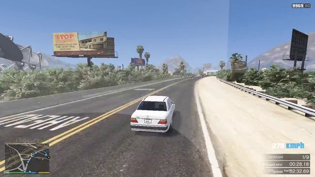 Mercedes-Benz E500 W124 самый быстрый легендарный седан в GTA 5, смотреть онлайн