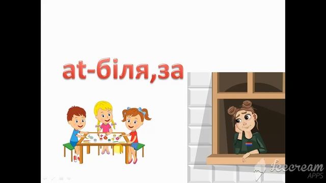 Прийменники місця.Prepositions of Place (in,at,on,above,under,behind,at,next to). смотреть онлайн