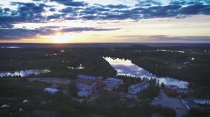Вид с дрона на санаторий «Чажемто», Колпашевский район