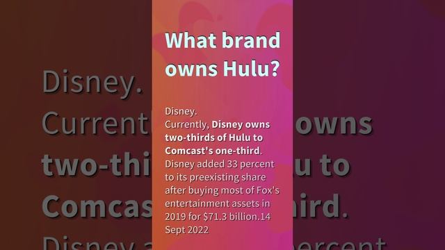 Who owns FX and Hulu? смотреть онлайн