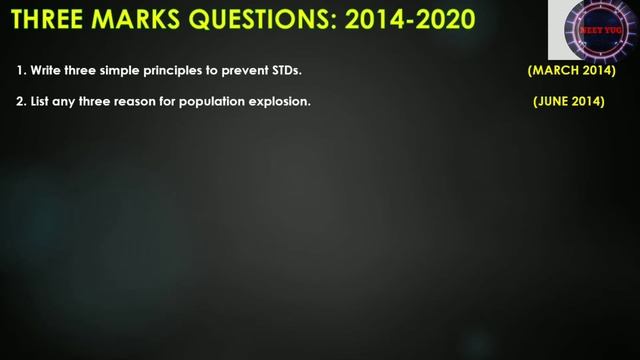 Reproductive Health Previous Year Questions 2014 To 2020 /Karnataka Board