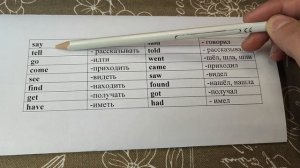 учим неправильные глаголы в Past Simple 3 класс