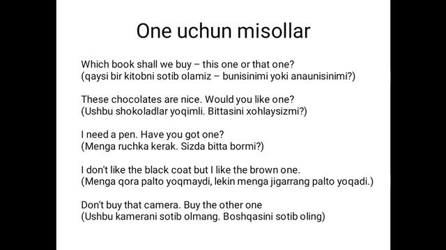 qanday qilib one and ones ni ishlatish O'zbek tilida o'rganing смотреть онлайн