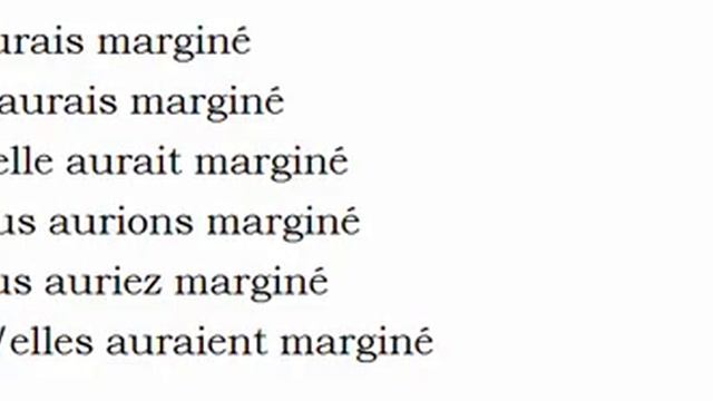Изучение французского языка = Спряжение глаголов = Marginer смотреть онлайн