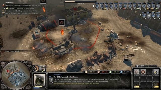 Company of Heroes 2 - Indirect Fire on General - Theater of War Gameplay 2/2 смотреть онлайн