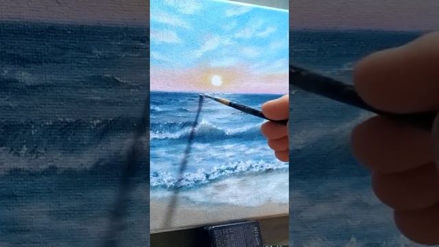 #sunset #painting #seascapepainting #oilpainting #арт #art #закат #море #живопись #пейзаж #рисуем смотреть онлайн
