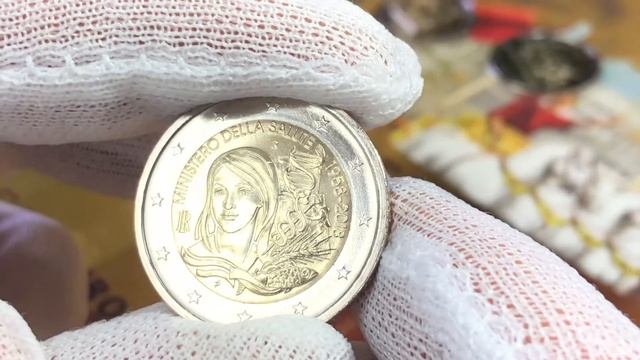 2 евро 2018 Италия 60 лет Министерства Здравоохранения Италии смотреть онлайн