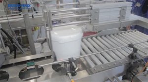 Фасовка продукции в вёдра, запайка и закрытие крышкой на автомате ПАСТПАК Л