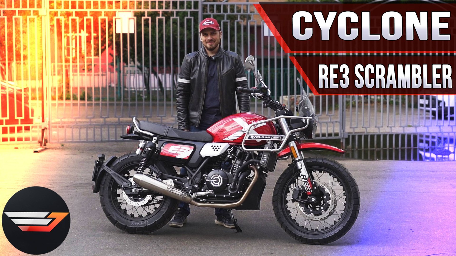 Cyclone RE3 Scrambler. Упакованный и нарядный дорожник смотреть онлайн